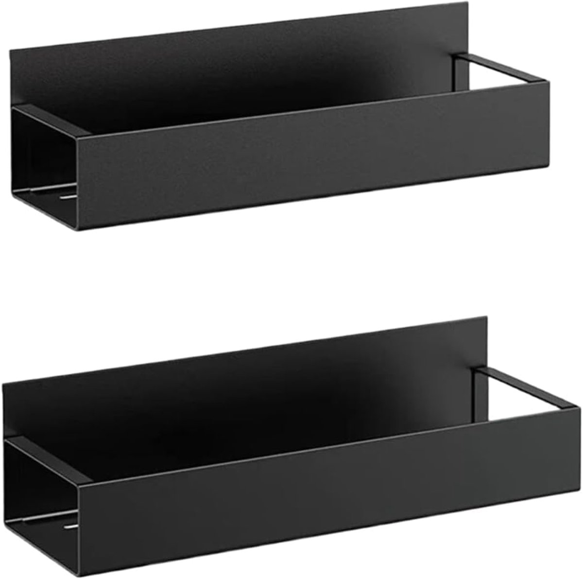 Magnetische Plank - Keuken Organizer - Koelkast Opbergen - Sterke Magneet - 30x10x8 cm - Zwart