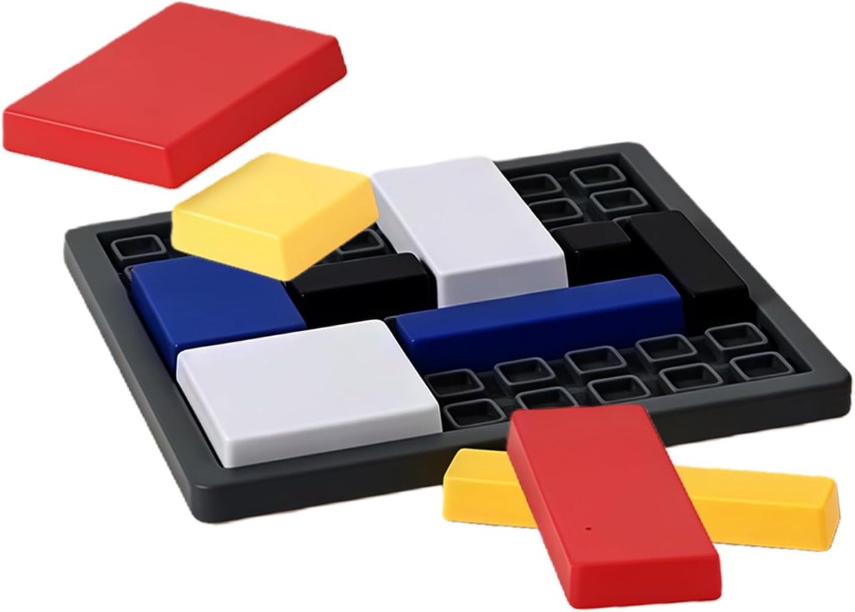 Intelligentie Puzzel - Logisch Spel - Cognitieve Groei - 4 Moeilijkheidsgraden - 13.5 x 13.5 cm - Multicolor