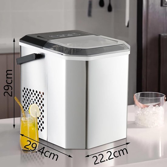 Automatische Ijsmachine - Aanrecht IJsmaker - Snelle IJsblokjes - Zelfreinigend Ontwerp - 9 Stuks Per Keer - Roestvrij Staal — afbeelding 3