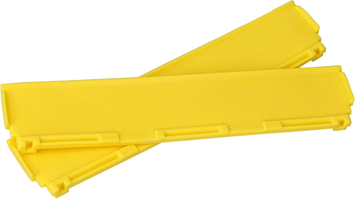 Wisserrubber Set - Reserve Bladen - Ramen Reinigen - Gelijkmatige Drukverdeling - 17 cm Lang - Geel