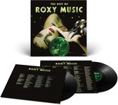De hoes van "The Best of Roxy Music" met de tracklist. De dubbele vinylplaten liggen ernaast.