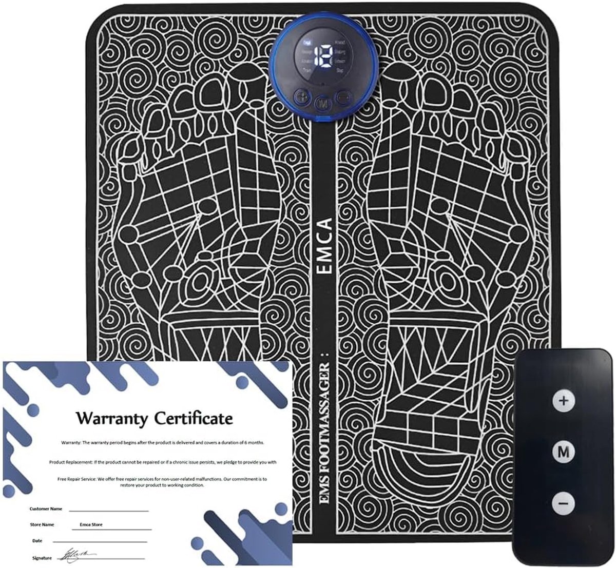 Voetmassageapparaat - EMS Stimulator - Verbeterde Bloedsomloop - 8 Golfformen - 31 x 28 cm