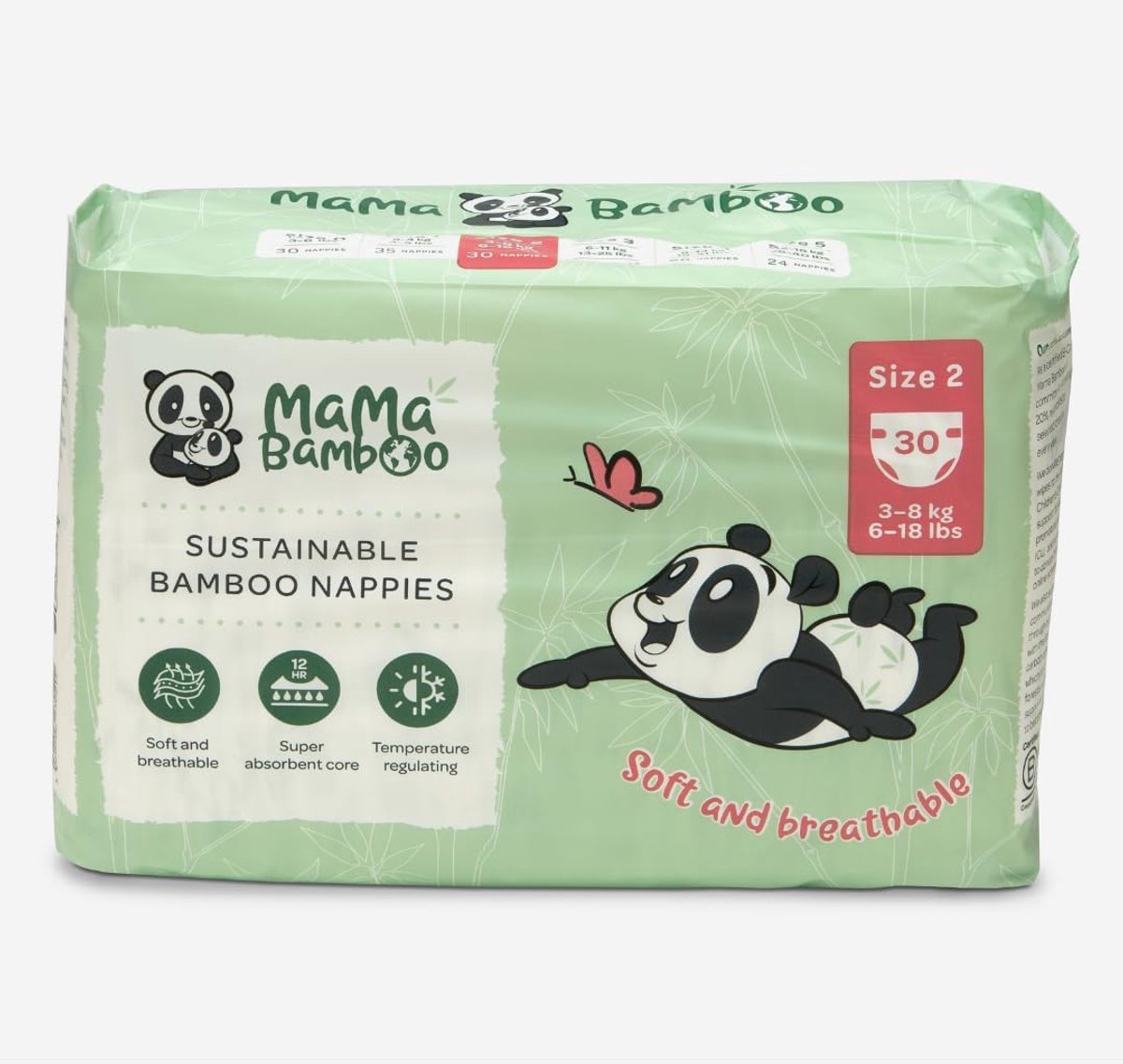 Babyluiers Maat 2 - Duurzame Luiers - Baby Verschoningen - Hypoallergeen Bamboe - Maat 2