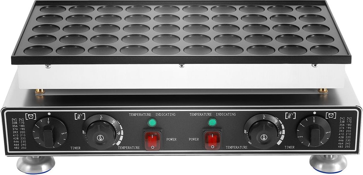 Muffin Machine - Cupcake Maker - Snel Bakken - 50 Gaten - 29 x 54 x 16.5 cm - Zilver zwart