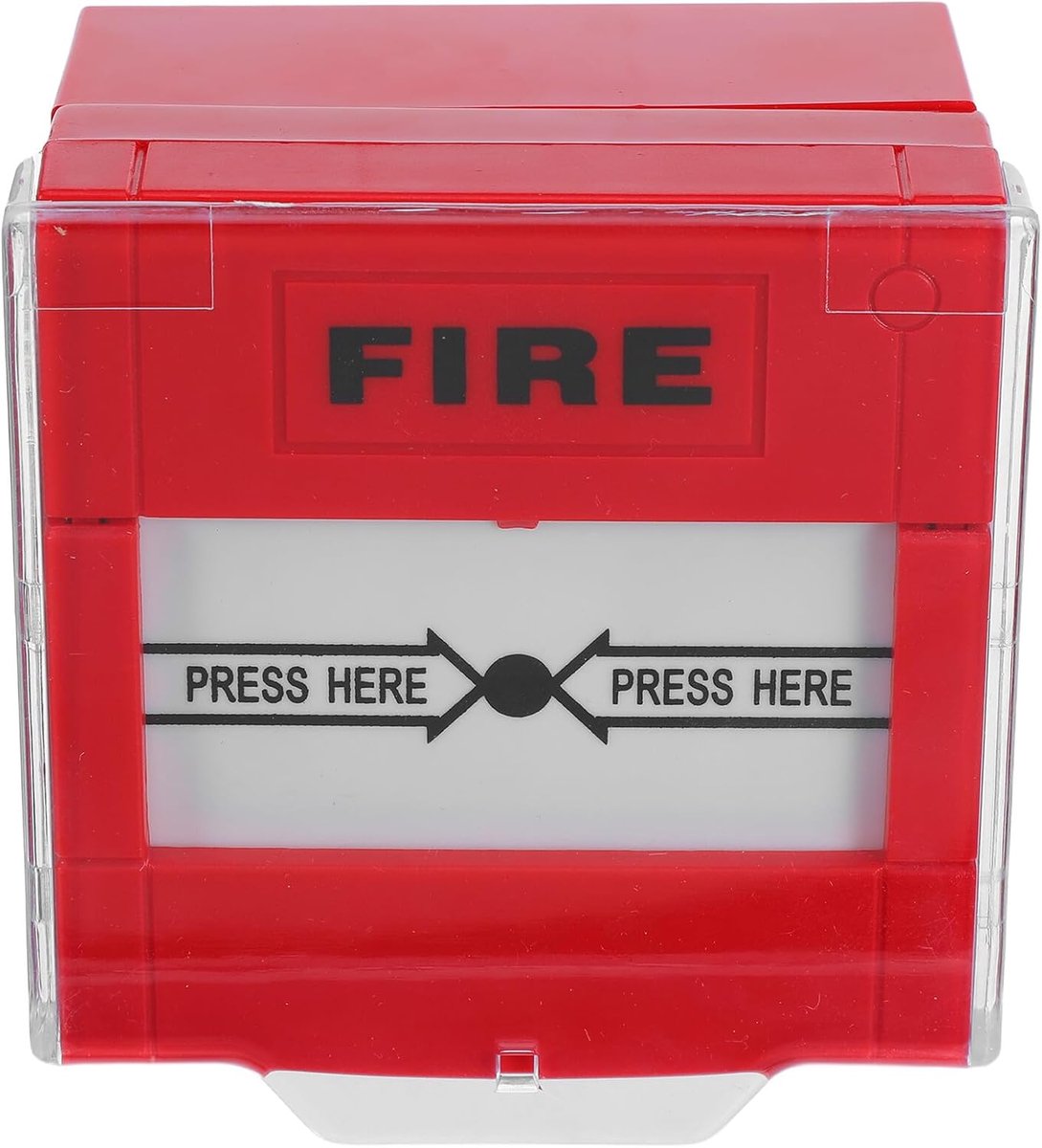 Noodalarmknop - Brandalarm Schakelaar - Directe Veiligheid - Handmatige Reset - 8.6 x 8.6 cm - Rood