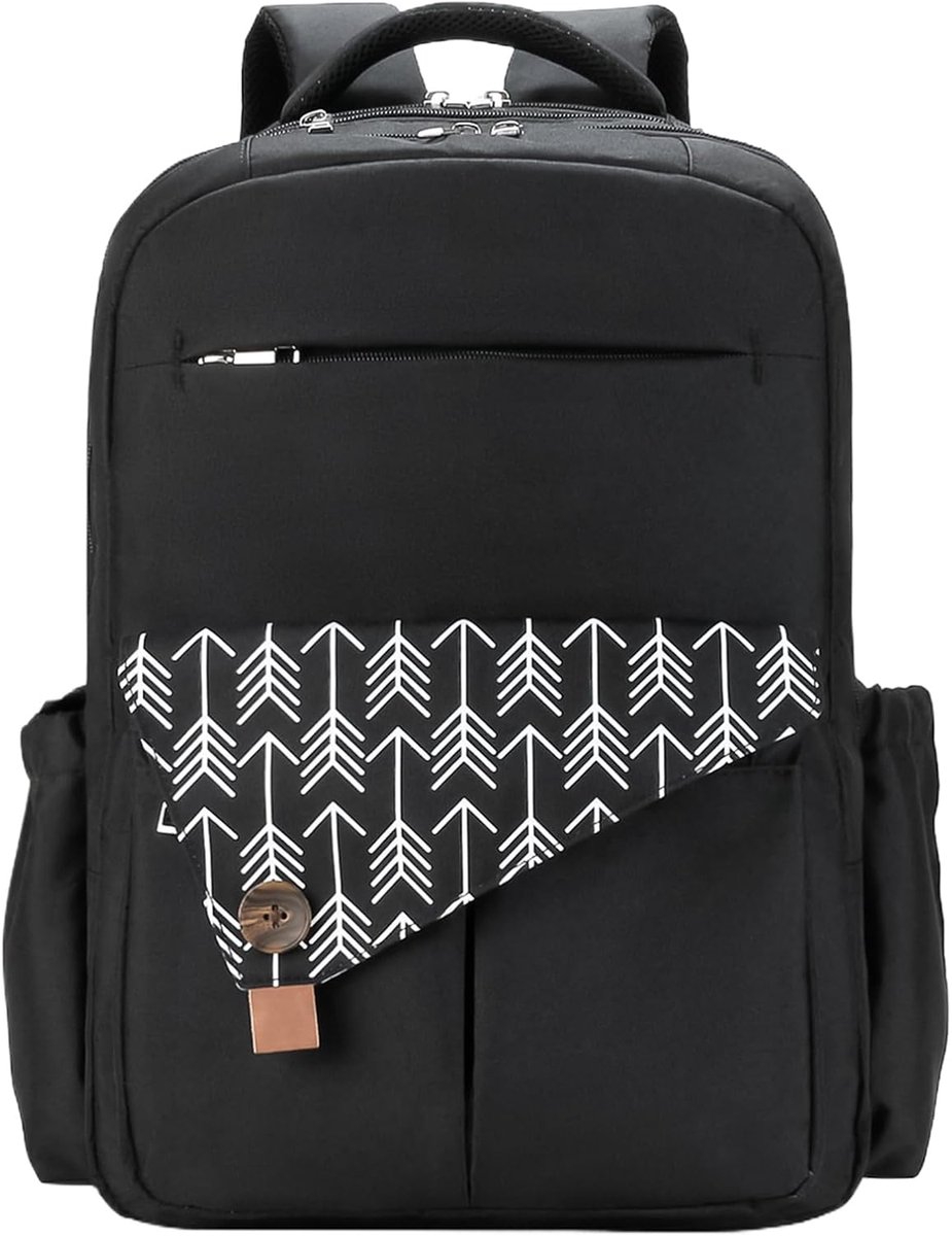 Luiertas Rugzak - Mama Tas - Baby Verzorging - Grote Capaciteit - 43x30x19cm - Zwart