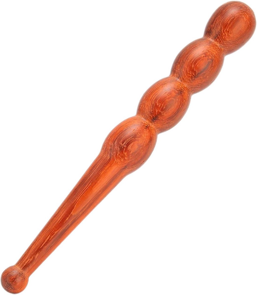 Houten Massagestok - Reflexologie Hulpmiddel - Lichaamsontspanning Thuis - Dubbelzijdig Ontwerp - 15 cm Lengte