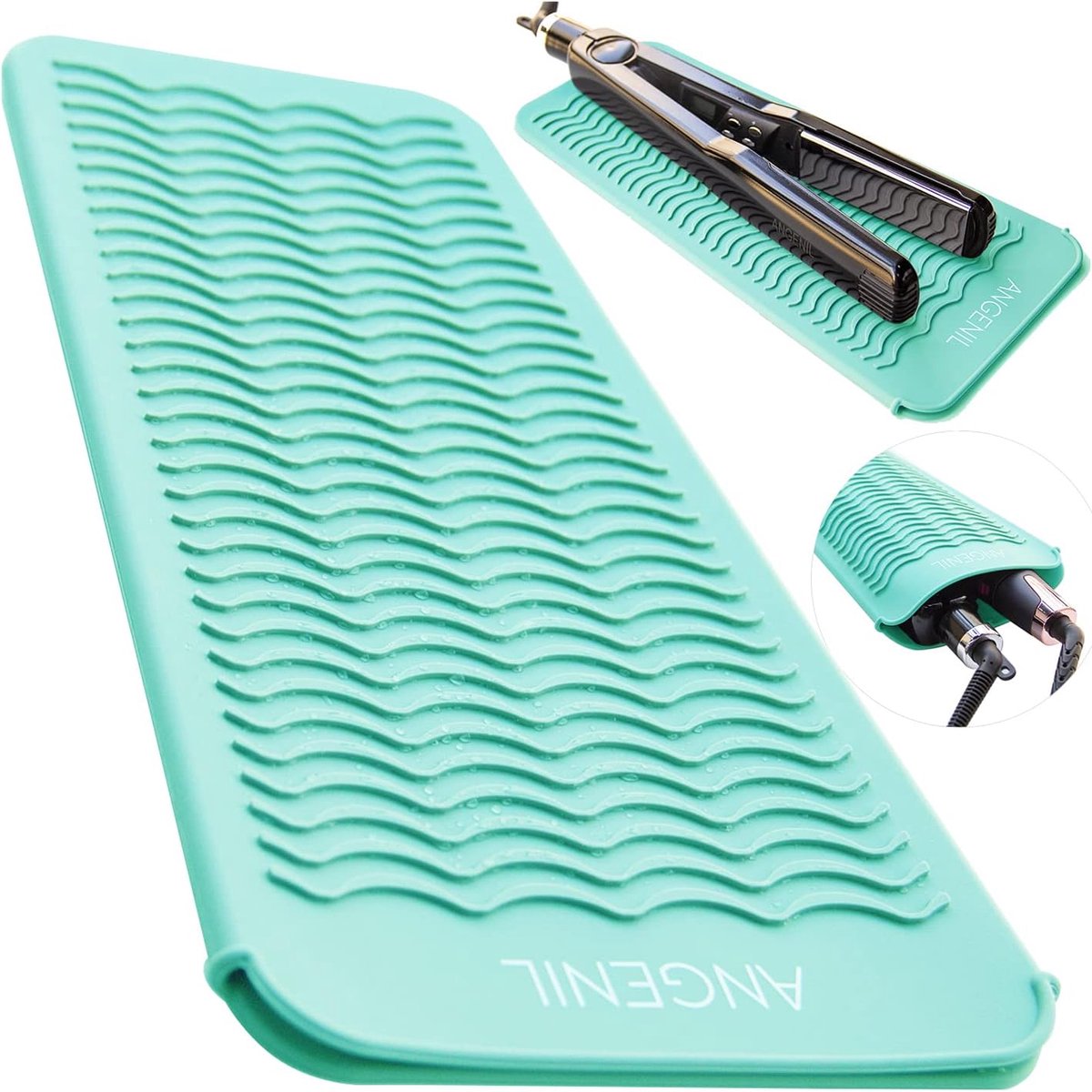Hittebestendige Mat - Siliconen Pad - Styling Tools Beschermen - Food Grade Siliconen - 28 x 14 cm - Groen