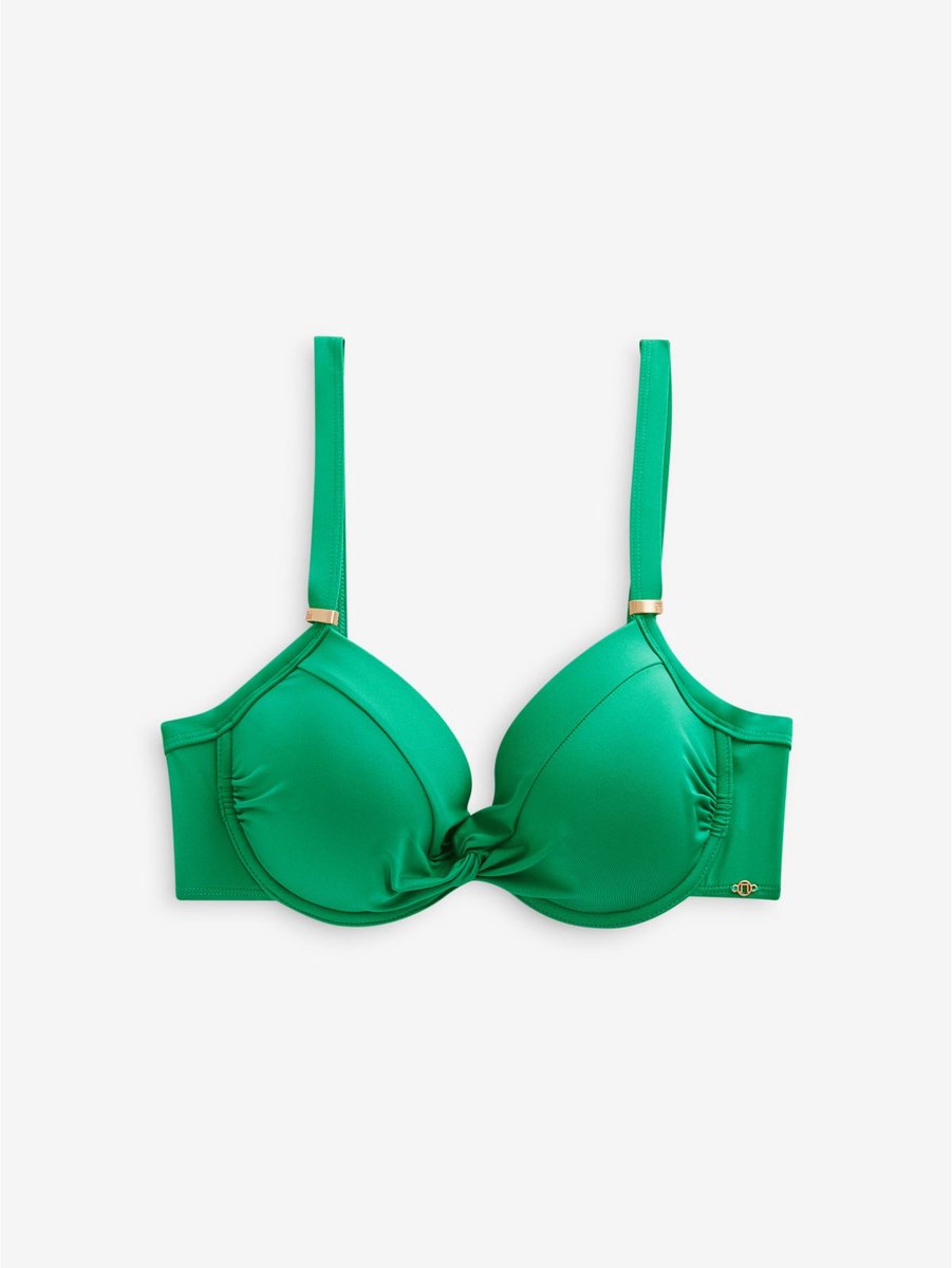 Next - Dames - Buikcorrigerende bikinitop met vulling en beugel - Groen