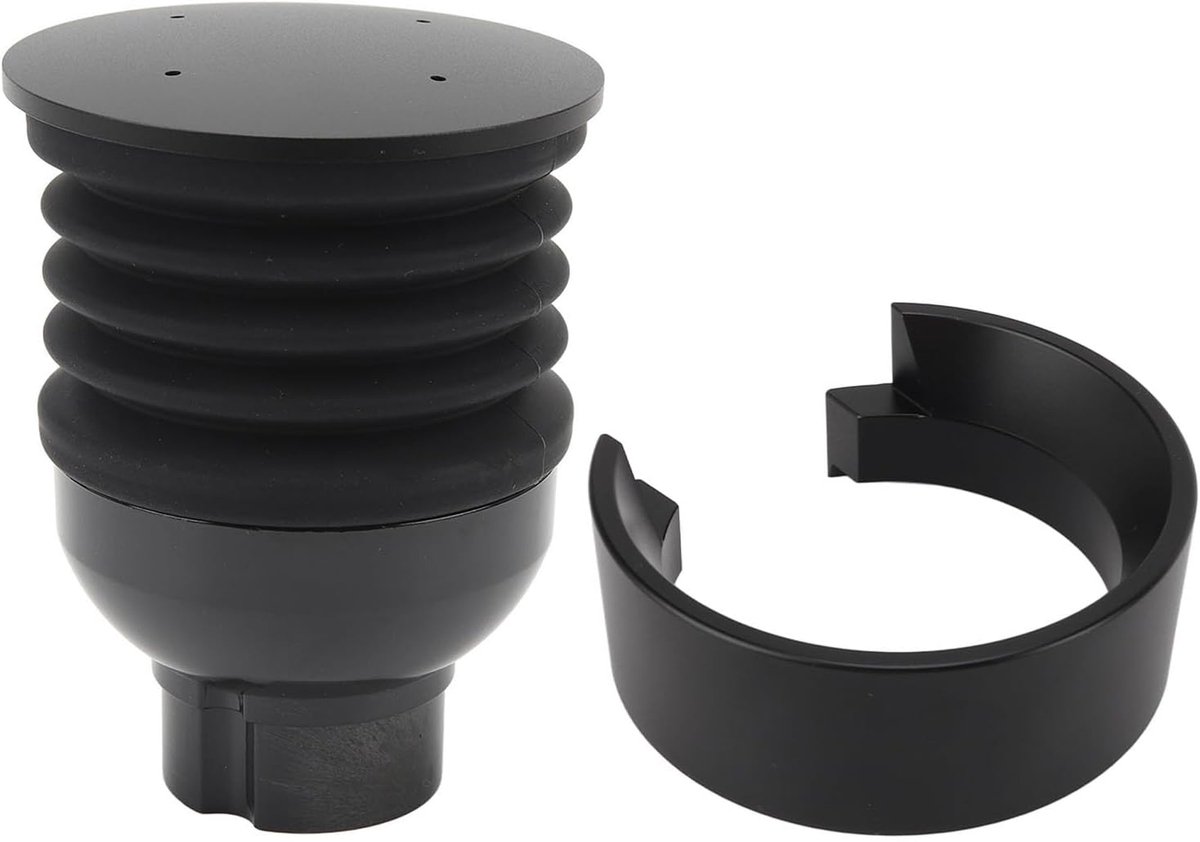 Koffie Doseerring - Bellenhouder - Stofvrij Malen - 2-in-1 Functie - 58 mm - Zwarte Ring