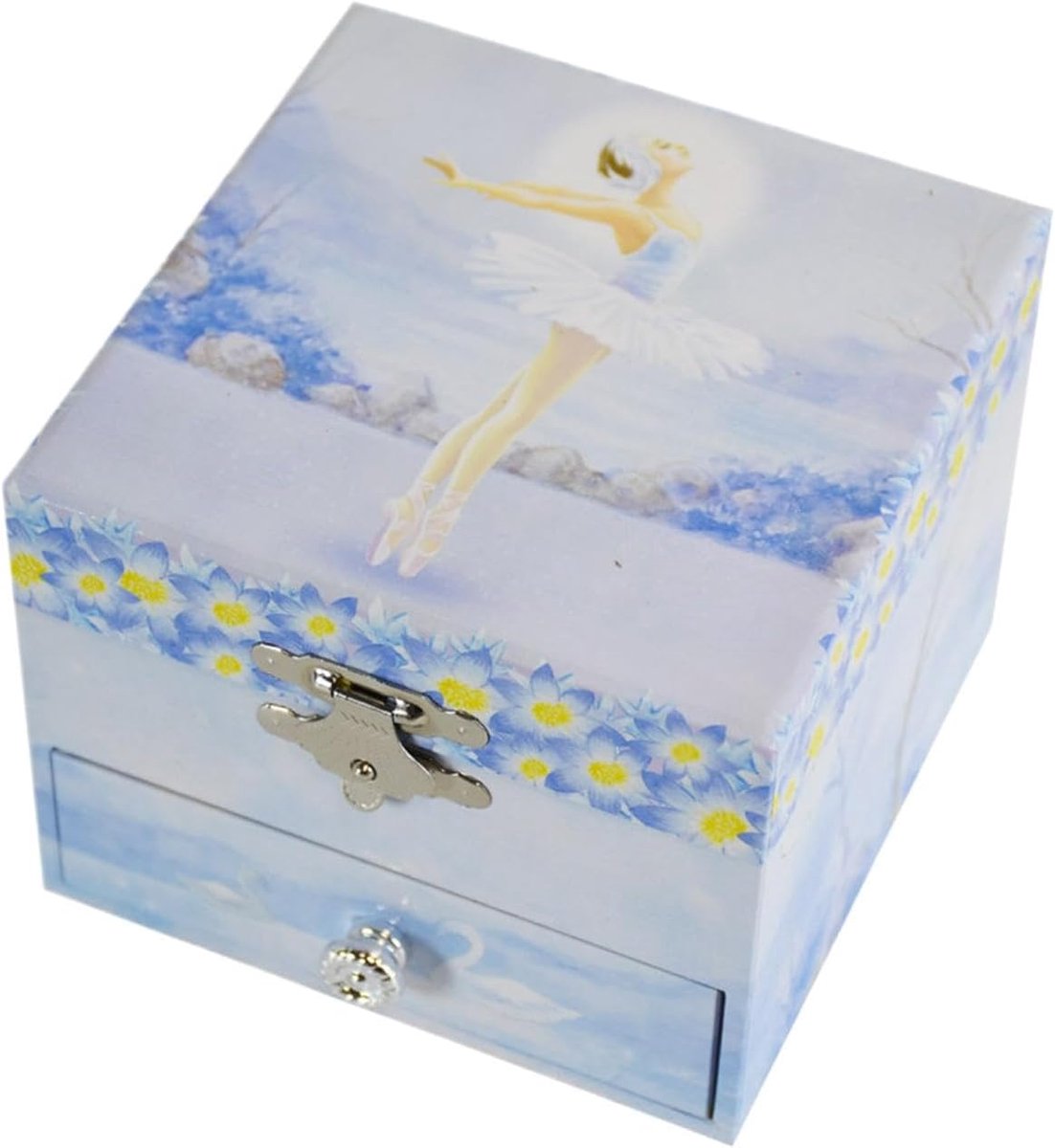 Muzikale Sieradendoos - Doos Meisjes - Sieraden Opbergen - Met Ballerina - 10.6 x 10.6 x 8.5 cm - Niet gespecificeerd