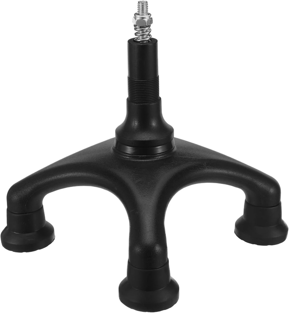 Wandelstok Dop - Vierpotige Stabilisator - Extra Stabiliteit - Antislip Vierpoot Basis - 14 x 12.7 cm - Zwart