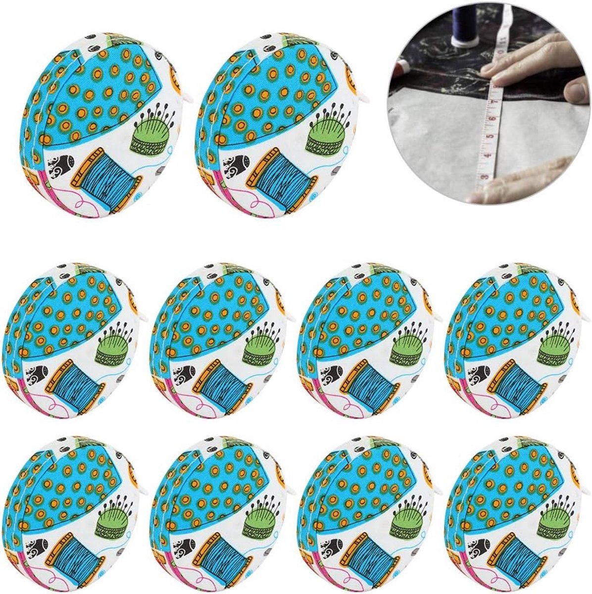 Meetlint Set - Flexibel Meetlint - Lichaamsmetingen - Automatische Intrekfunctie - 150 cm 60 Inch - Meerdere Kleuren