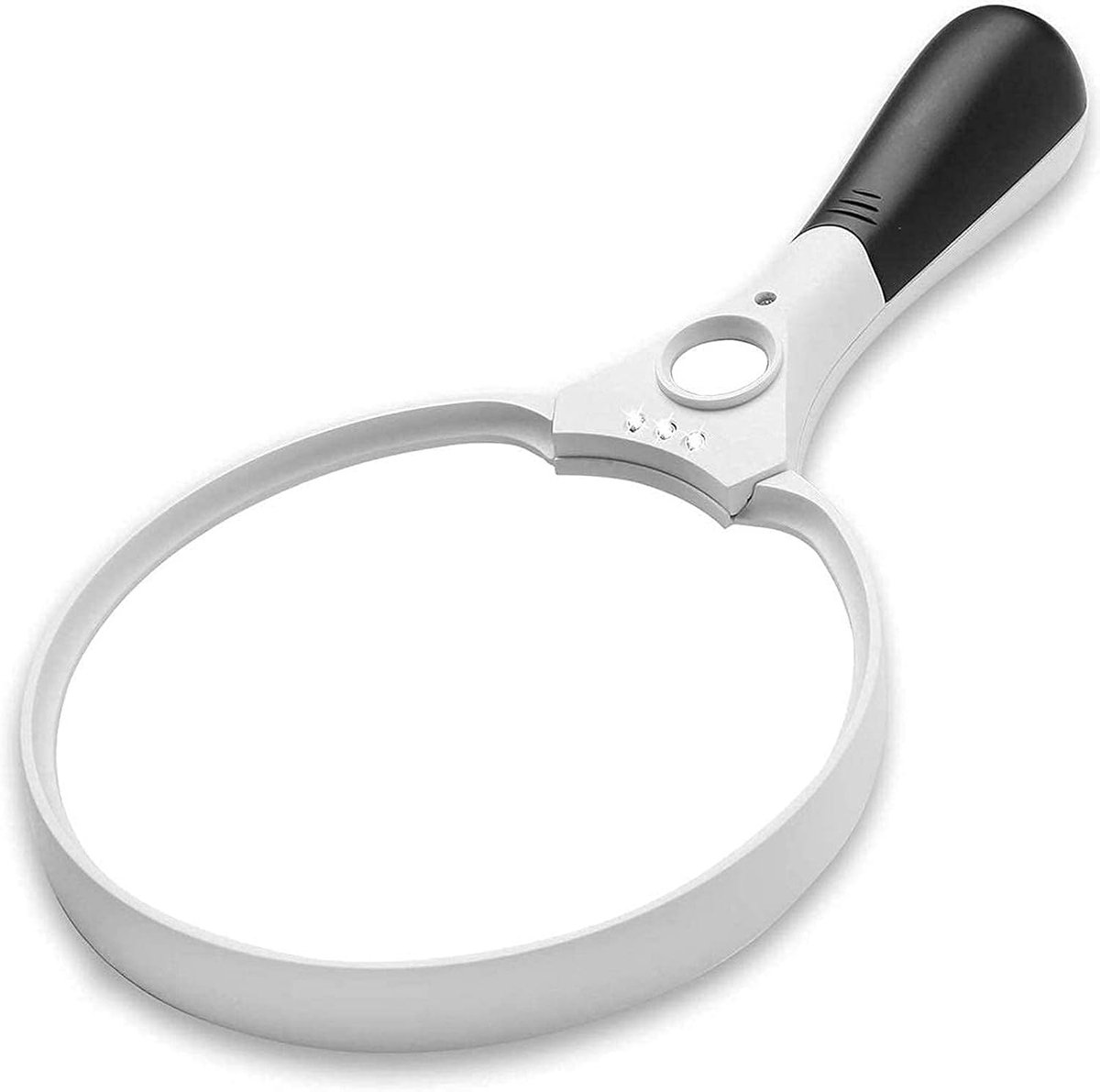 Vergrootglas met Licht - Vergrootloep Leesloep - Gedetailleerd Lezen - Drie Verlichtingssterktes - 2X 4X 10X Lens - Zwart