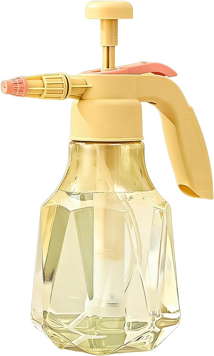 Drukpompsproeier - Tuinspuitfles Watersproeier - Planten Besproeien - Verstelbaar Mondstuk - 1.5 Liter - Geel