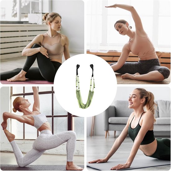 Yoga Touw - Flexibiliteit Trainer - Backbend Splits - Krachtige Stretch - 28x14x13 cm - Groen — afbeelding 4