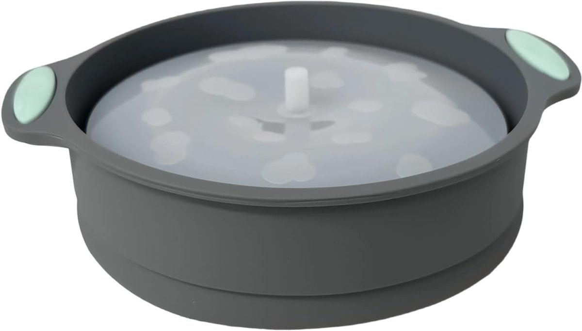 Magnetron Popcorn Maker - Popcorn Kom - Filmavond Thuis - Opvouwbaar Siliconen - 24.8x20.6x6.1cm - Grijs