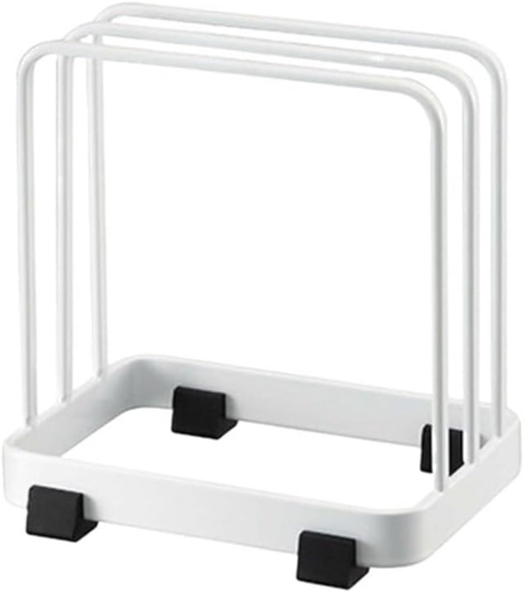 Snijplankhouder - Keuken Organizer - Keuken Ordenen - Verticale Drainage - 10x10x10mm - Wit
