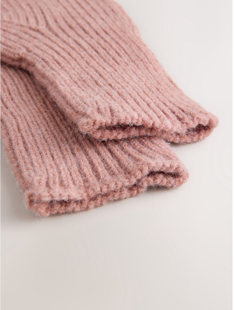 Next - Dames - Rib Knit Gloves - Roze