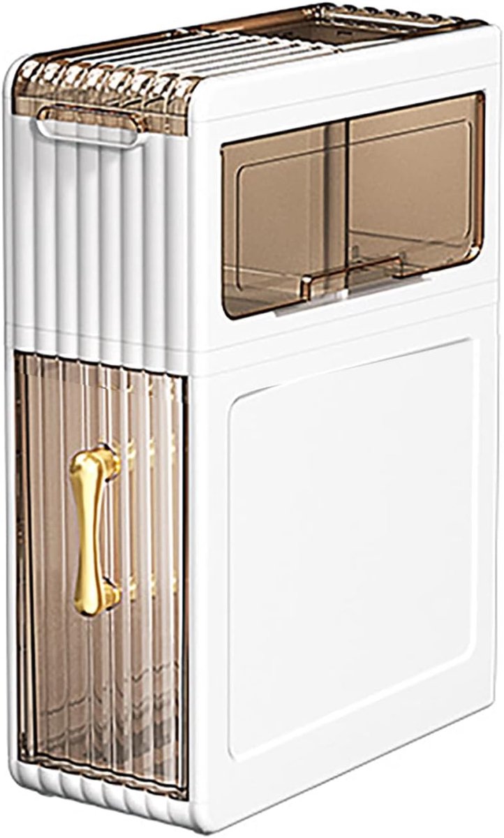 Badkamer Organizer - Smalle Kast - Ruimte Besparen - Met Wieltjes - 42x18x57 cm - Wit