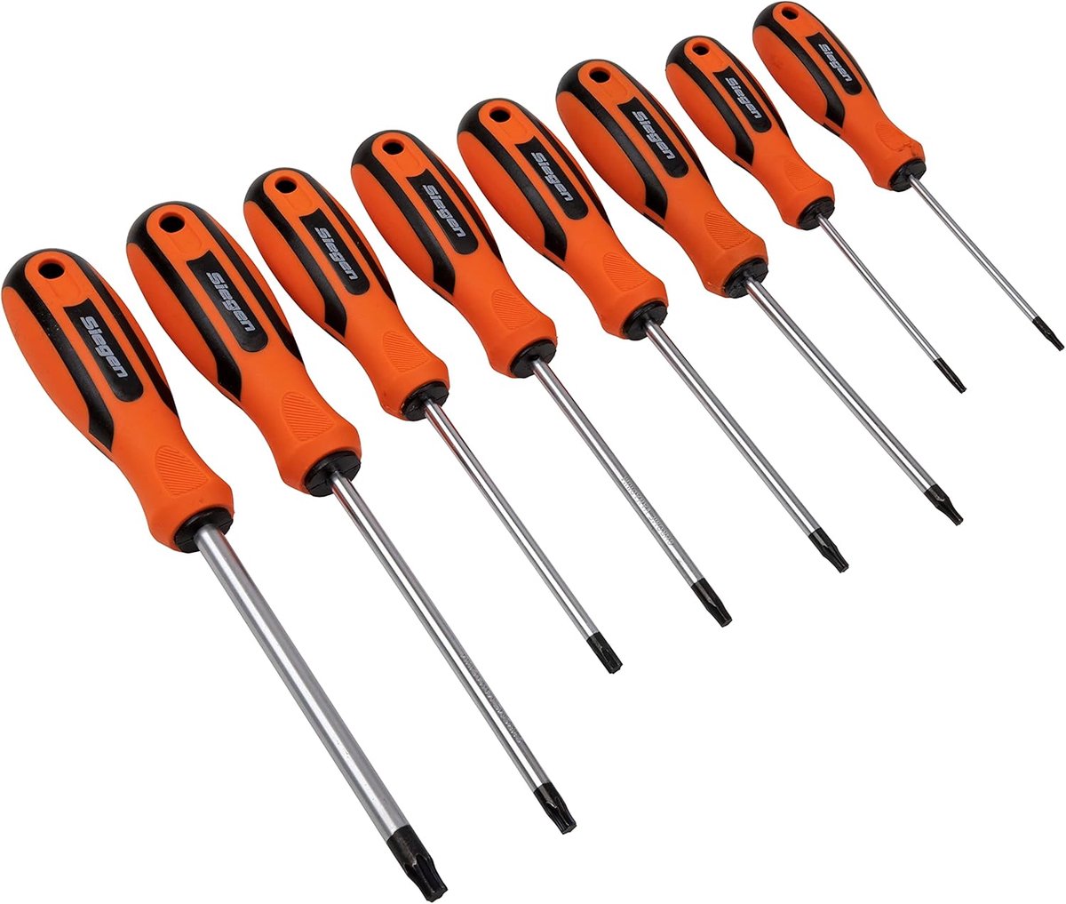 Schroevendraaier Set - Torx Bits - Schroef Werkzaamheden - Zachte Grip Handvatten - 8 Delig - Rood