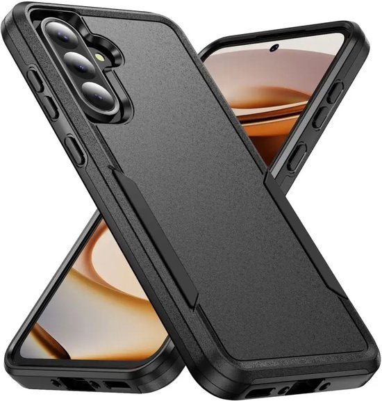 Samsung Galaxy A56 Hoesje Schokbestendig Hardcase Zwart Slank Rugged Beschermhoes TPU Plastic