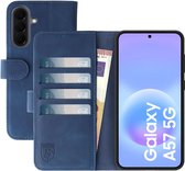Rosso Element Geschikt voor Samsung Galaxy A57 | Wallet Book Case | Portemonnee Hoesje | 3 Pasjes | Magneetsluiting | Stand Functie | Blauw