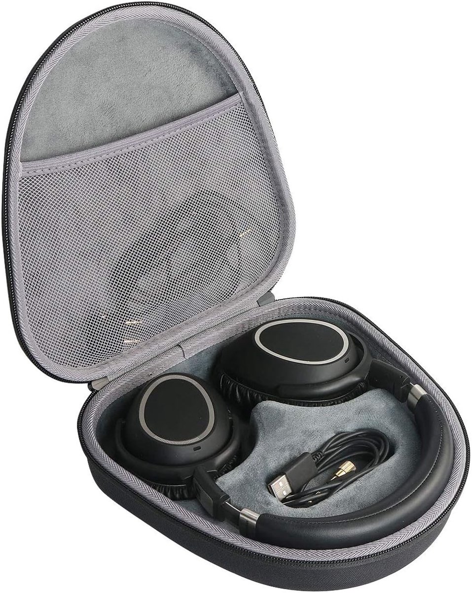 Harde Hoofdtelefoonhoes - Reis Case - Veilig Transport - Waterbestendig Materiaal - 23x23x8 cm - Zwart