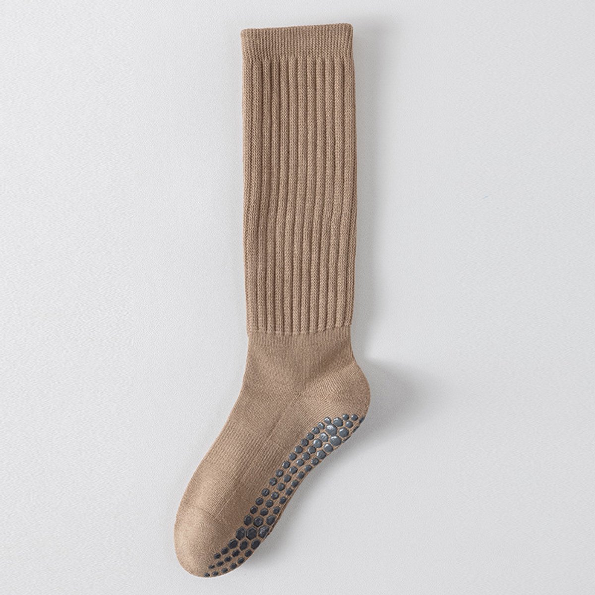 Without Lemon - Yoga/Pilates Sokken - Antislip - Mid calf sokken - Sporten - One size - (Maat 36-40) - 1 paar - Kaki