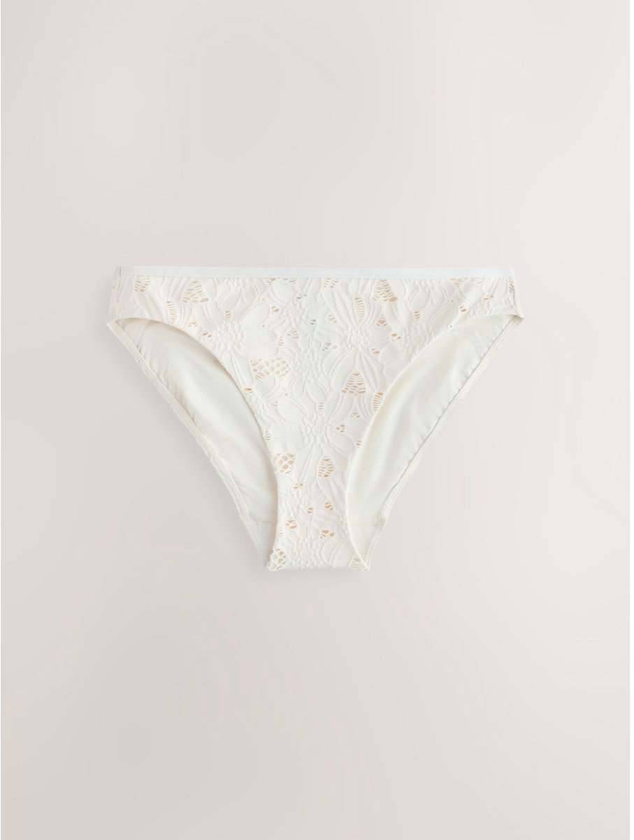 Next - Dames - Hoog opgesneden bikinislip - Crème