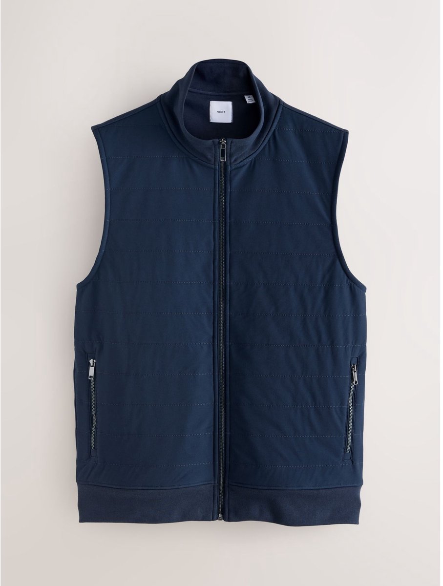 Hybride gilet met rits Marineblauw