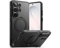 Ringke Alles - Hoesje Geschikt voor Samsung Galaxy S26 Ultra - Compatibel met MagSafe / Qi2 - Rugged Back Cover - Beschermhoes 360° Draaibare Magnetische Standaard - Zwart