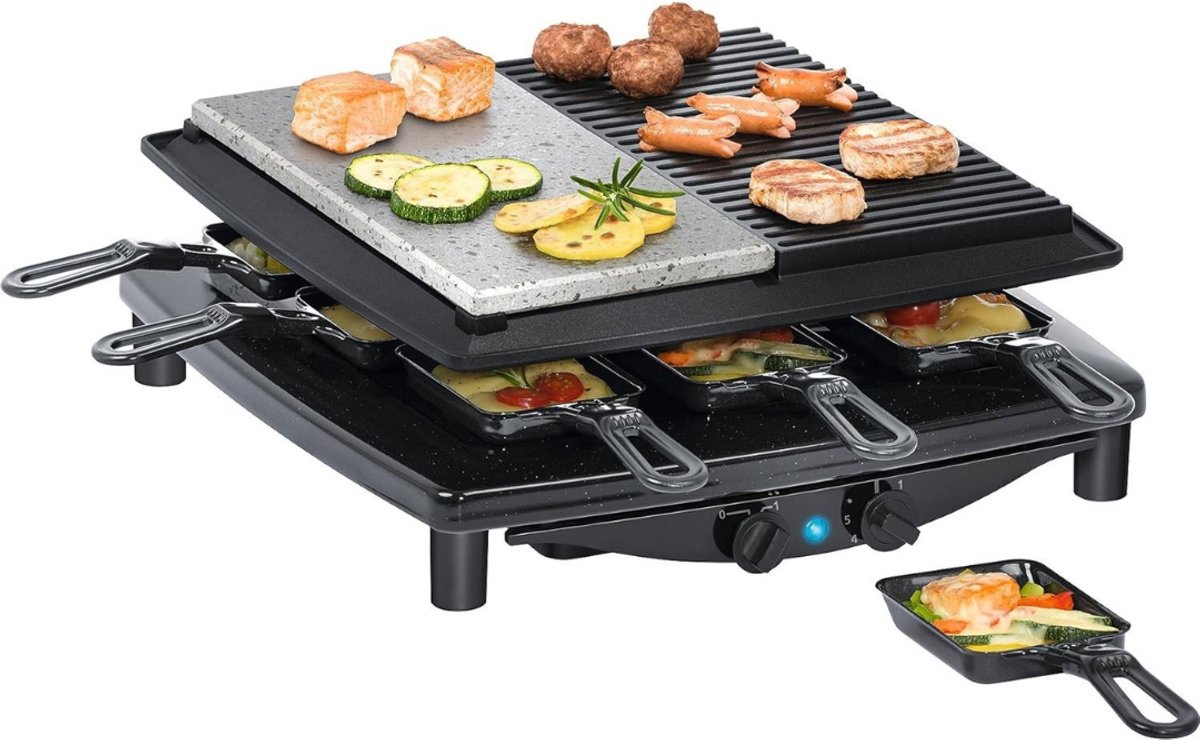 RONN® Gourmetstel 8 personen - Gourmetstellen - Gourmet - Zwart - ‎‎39cm x 37cm x 14 cm; 6.7 kg