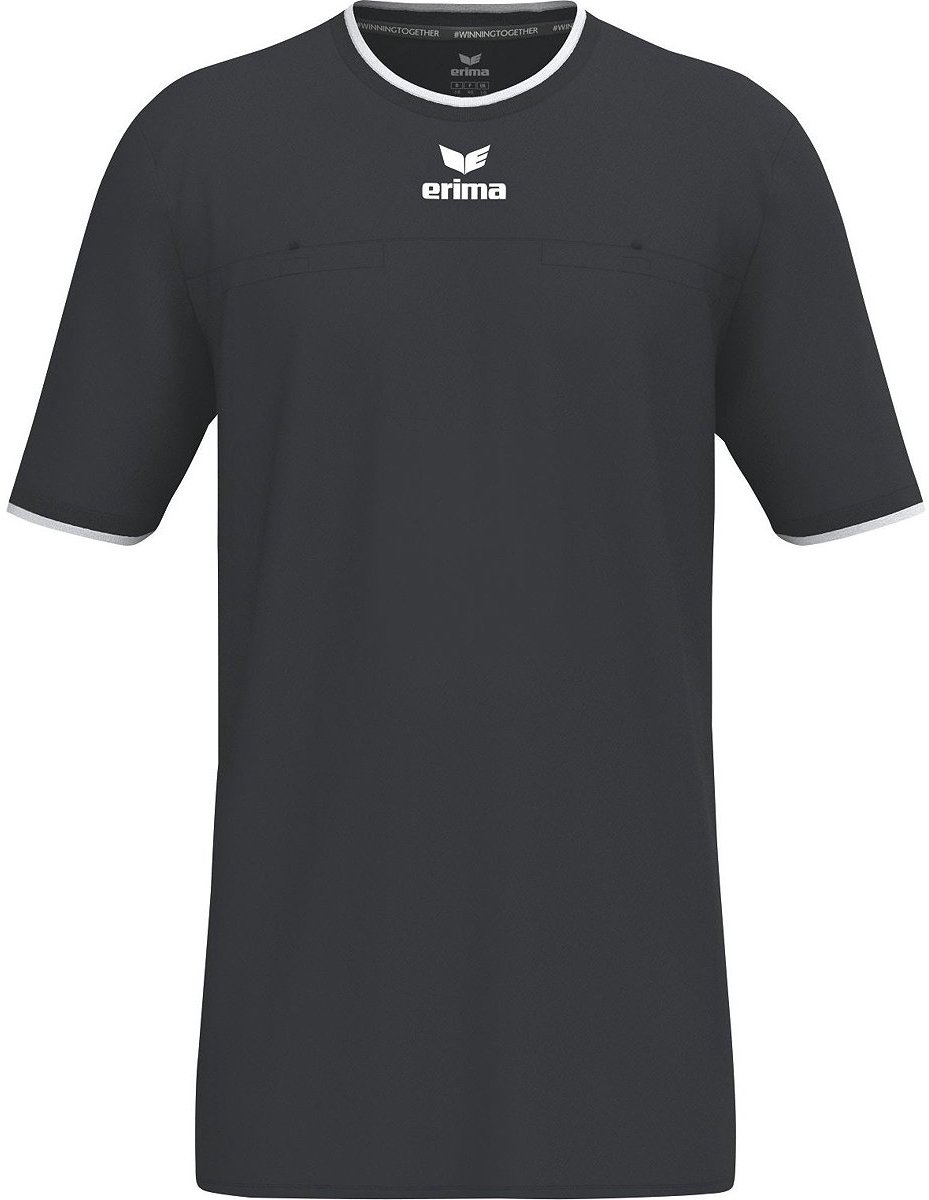 Erima Referee Scheidsrechtersshirt Korte Mouw Heren - Zwart | Maat: S