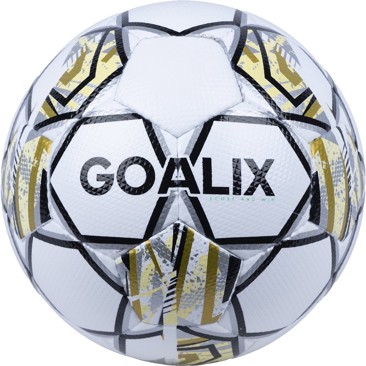 Goalix Number One (Size 5) (Limited Edition) Wedstrijdbal - Wit / Goud | Maat: 5