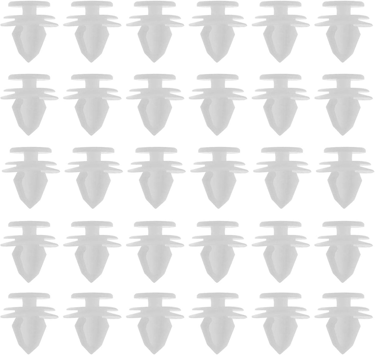 Bekledingsclips Kofferbak - Paneel Bevestigers - Auto Interieur - 30 Stuks Set - 18mm Hoog - Wit