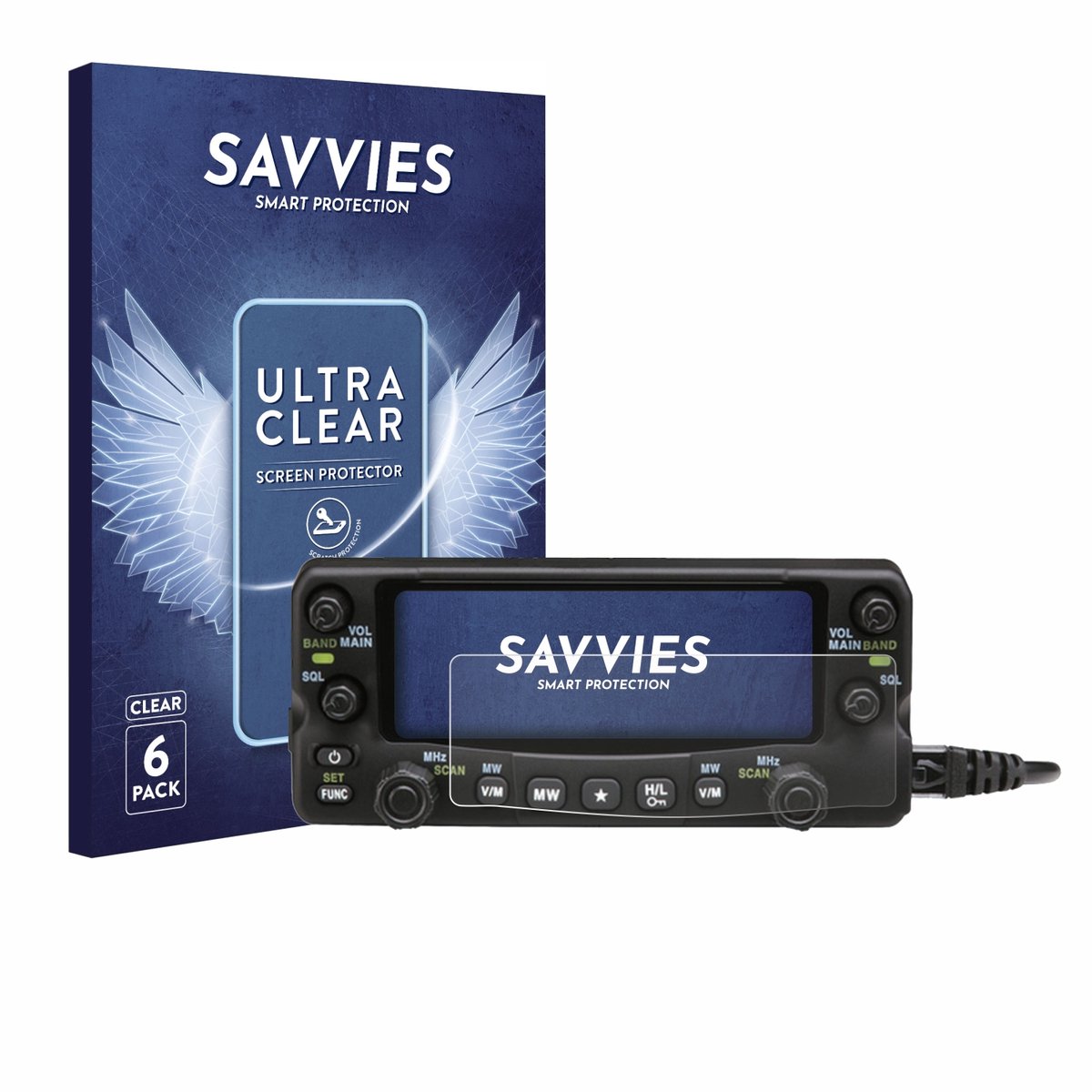 Savvies - Screenprotector voor Alinco DR-735-E - Folie Beschermfolie transparant 6 Stuks