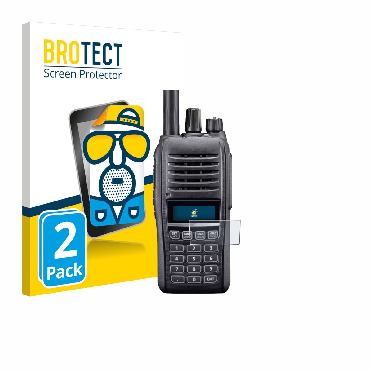 BROTECT - Screenprotector voor Icom IC-T10 - Folie Beschermfolie matte 2 Stuks