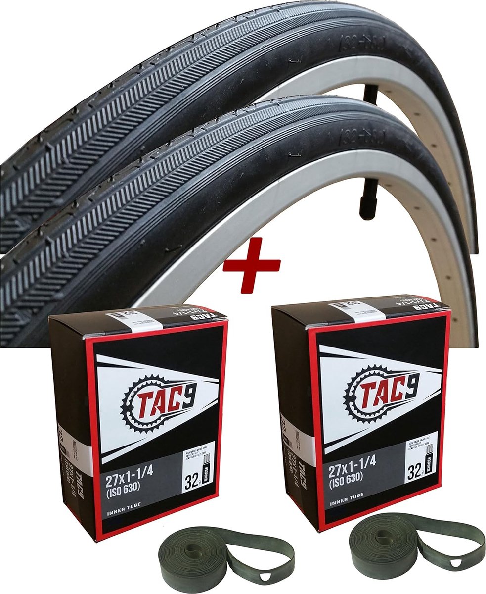 Fietsband Set - Banden Buizen - Racefiets Onderhoud - Compleet Pakket - 27x1-1/4 Inch