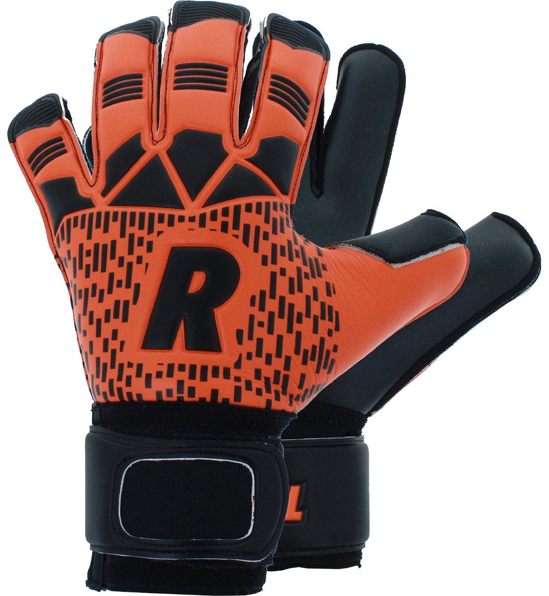 Real Mega Keepershandschoenen Kinderen - Oranje / Zwart | Maat: 7,5