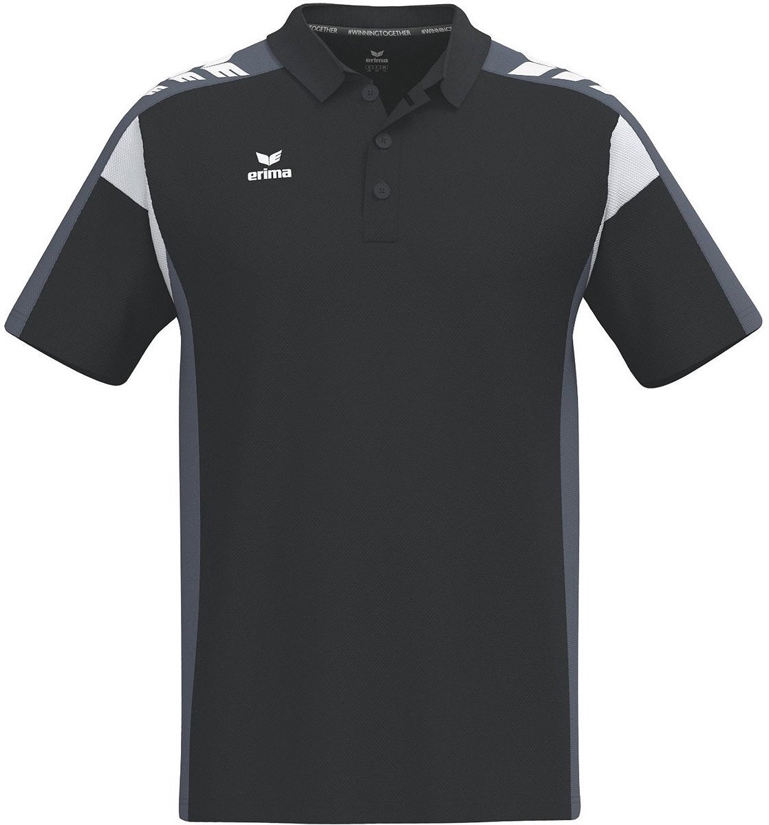 Erima Celebrate 125 Polo Heren - Zwart / Slate Grey | Maat: 3XL