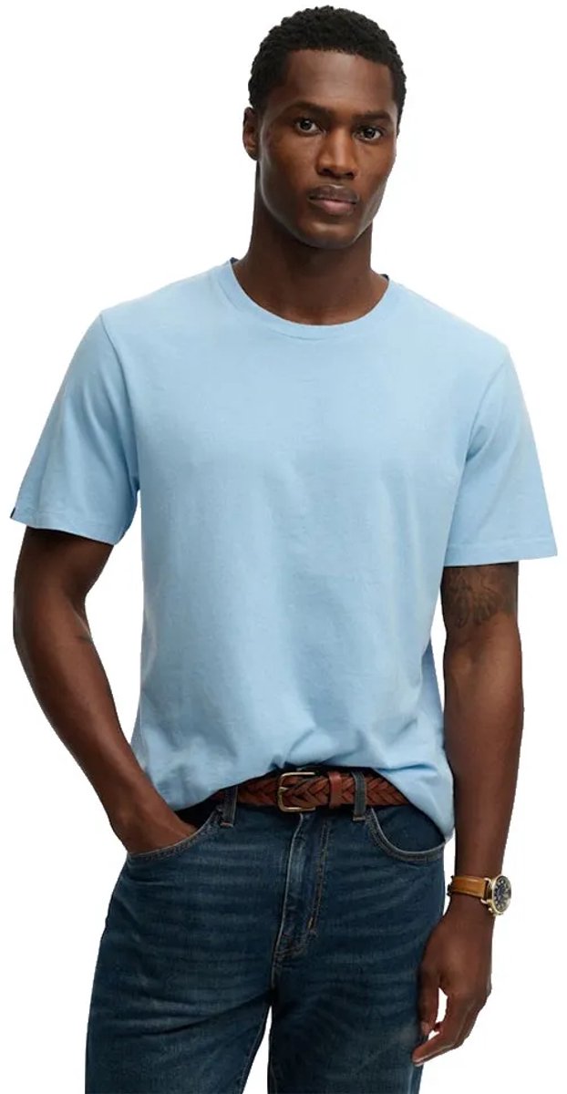 Superdry T-shirt Classic Essential Tee M1012226a Seafoam Mannen Blauw