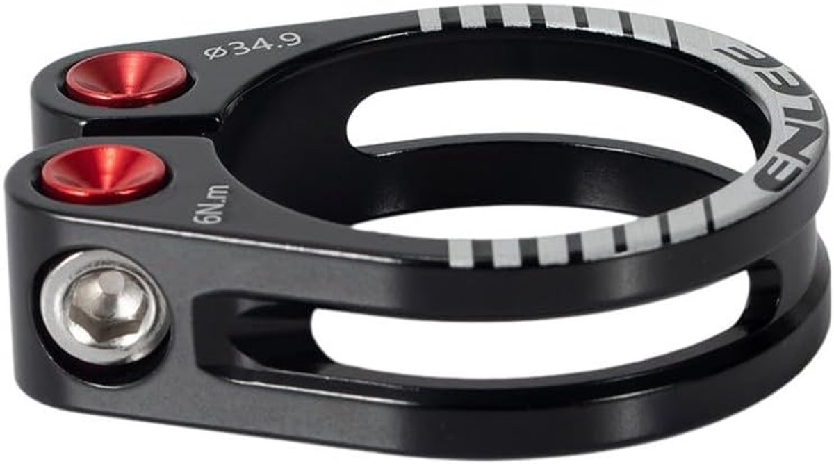 Fiets Zadelpenklem - Holle Vergrendeling Clip - Fiets Zadel Verstellen - Lichtgewicht Aluminiumlegering - 34.9mm Diameter - Zwart