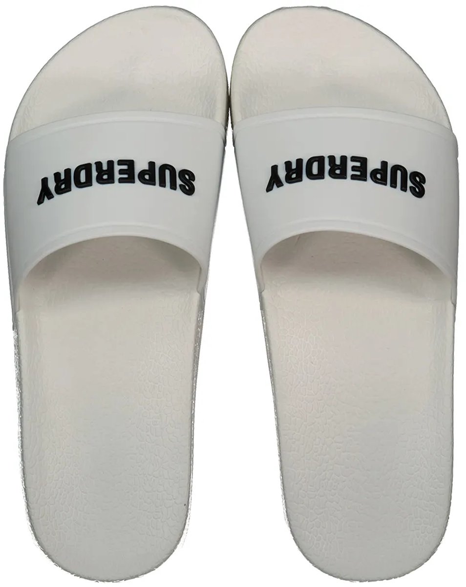 Superdry Premium Graphic Badslippers Heren Slippers Zwart
