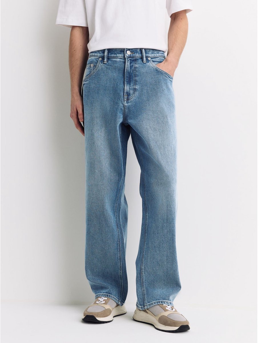 Next - Heren - Jeans met wijde pasvorm - Blauw