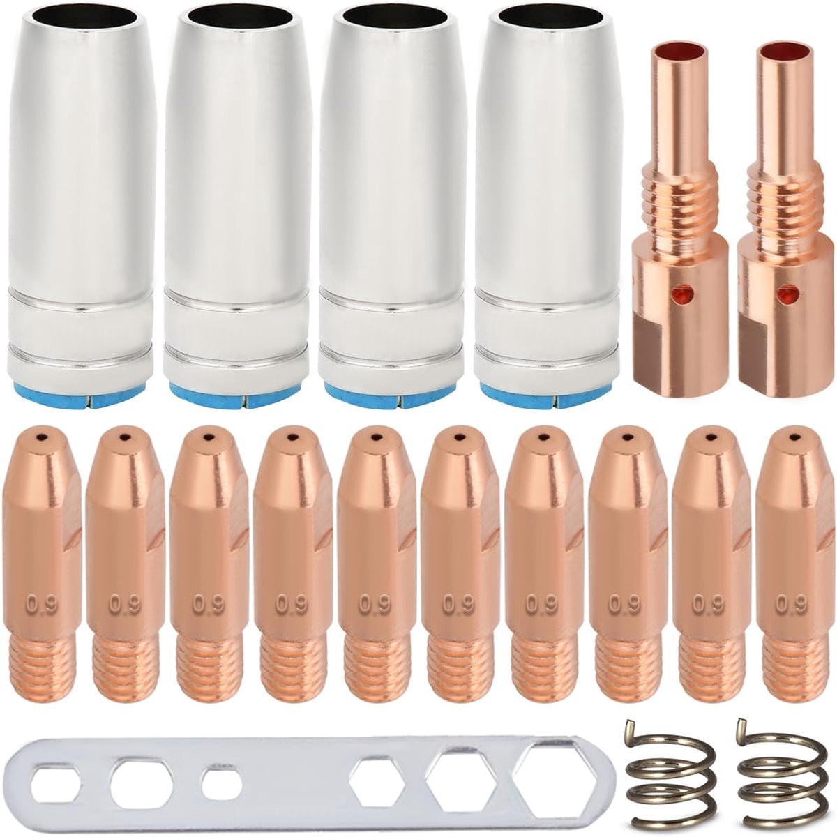 Lasapparaat Onderdelen - MIG MAG Set - Soepel Lassen - Duurzaam Koper - 17 Stuks