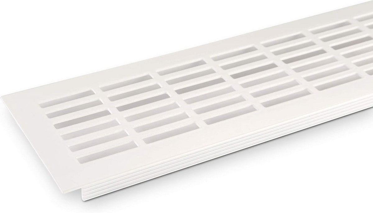 2x Geperforeerd Ventilatie Rooster Aluminium Wit 480x81mm