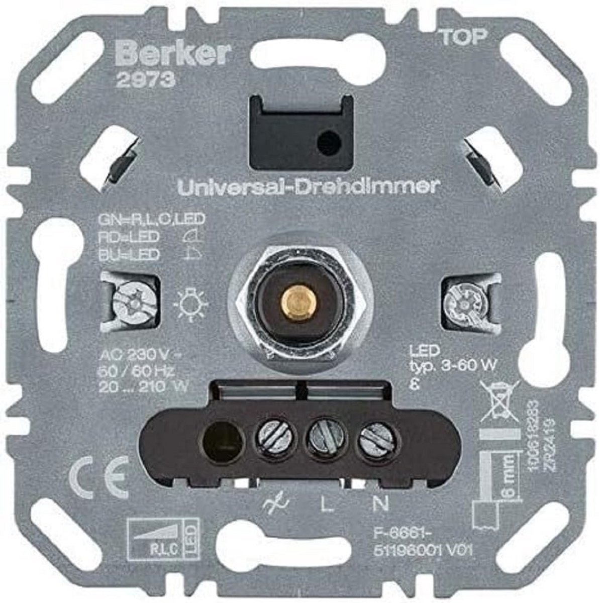 Universele Draaiknop voor Schakelaars met R, L, C en LED Functionaliteit