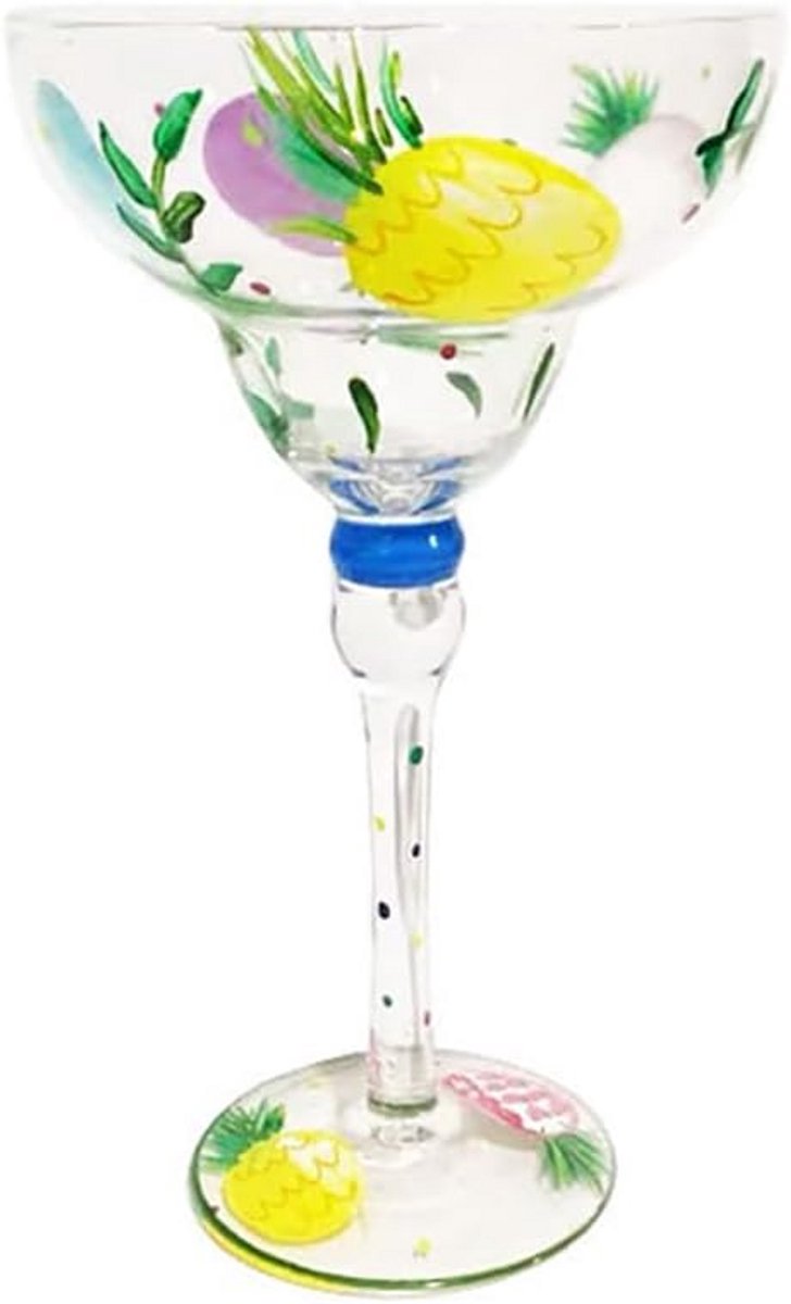 Handgeschilderd Margarita Glas - Unieke Stemless Cocktailglazen Set