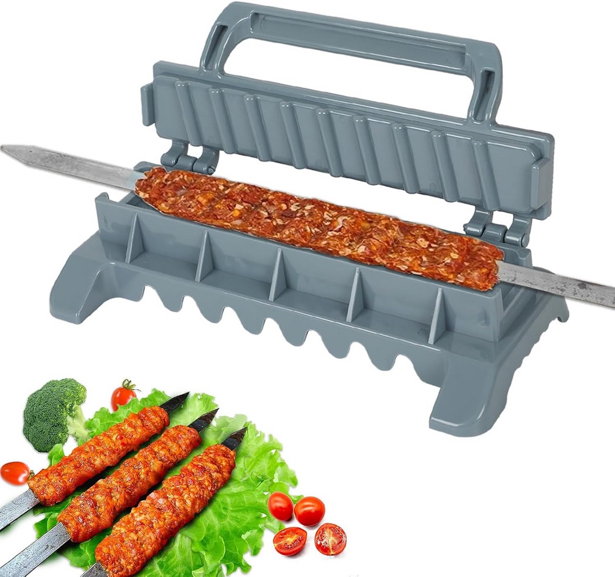 Eenvoudige Kebab Maker voor BBQ en Feestjes - Herbruikbaar en Draagbaar